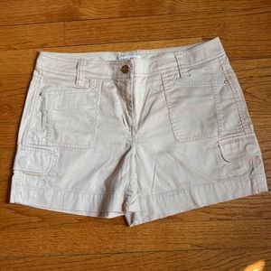 Cream shorts. Size 8. White House, Black Market brand.